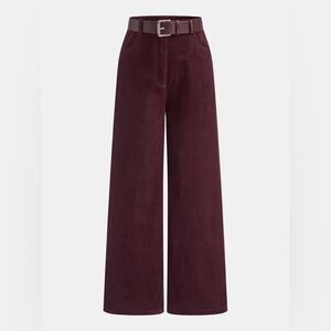 CoMMENSE Belted Corduroy Straight-Leg Pants
COLOR - Burgundy Size XS NWT